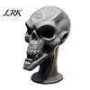 Seasonal Fireplace Decorations 3D Printed Skull Statue, Halloween Creepy Figurine, Gothic Table Matte Black Decor Centerpiece, Spooky Ornament