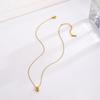 Korean Minimalist Water Drop Titanium Steel Pendant Necklace - Trendy European/American Women’s Light Luxury Clavicle Jewelry