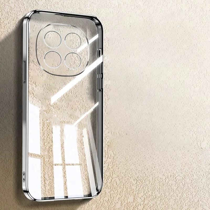 Klare Transparente Beschichtung Silikonhülle Für Xiaomi Redmi Note 14 Pro Plus 14C 4G 5G Quadratischer Rahmen Weiche Rückseite