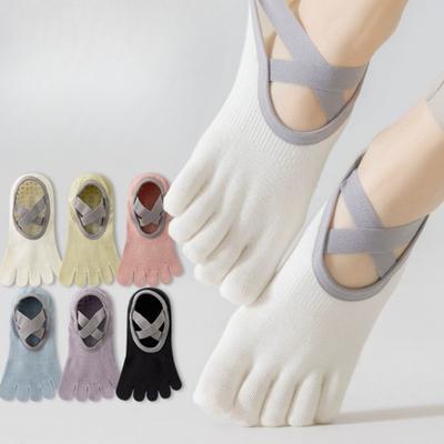 Five-finger Yoga Socks for Women, Summer Thin Anti-slip Adult Indoor Sports, Dance, Pilates and Boat Socks