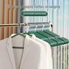 10-Pack Thickened Non-Slip Hangars with Pants Clips & No-Marks Coating