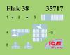 ICM WWII German 2cm Flak 38 Gun Plastic Model Kit 35717 1/35 Anti-Aircraft (Cannon)