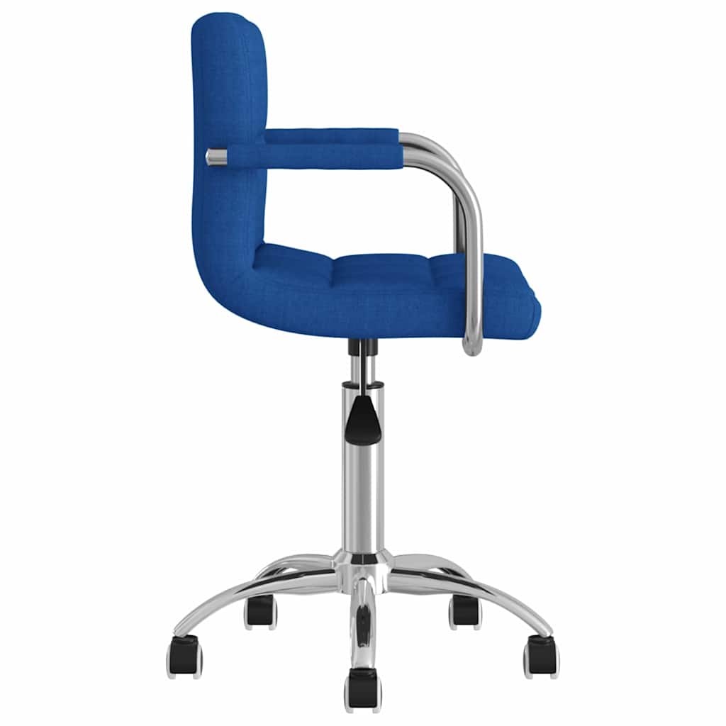 Swivel Dining Chair Blue Fabric