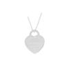 & Co. Medium Silver Heart Tag Pendant Necklace Women Necklace 30971655