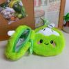 Plush Coconut Coin Wallet With Zipper Storage For Kids And Teens
