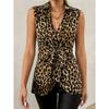 Canottiera Gilet Senza Maniche Stampa Leopardo Estiva, Taglie Forti Slim Fit Canotta Base, Top Versatile a Strati per l'Esterno Casual