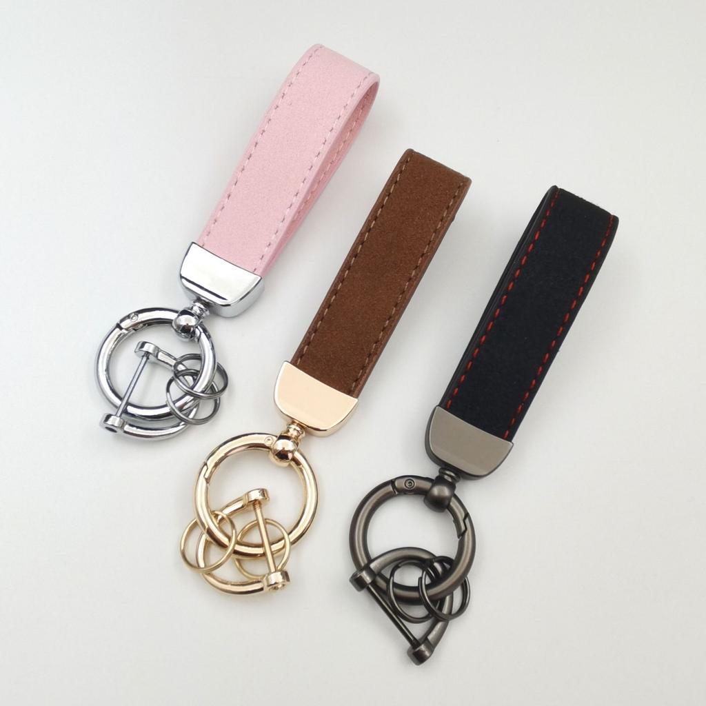 Fur Car Metal Keychain Anti-lost Key Chain Pendant Jewelry Car Key Lanyard Small Gift