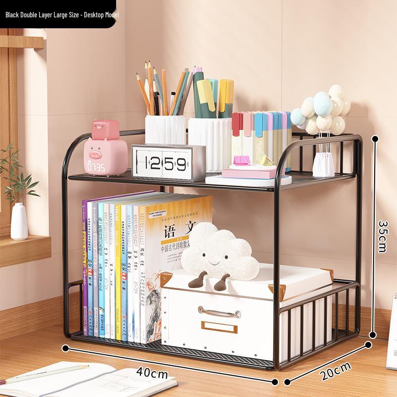 Multilayer Desktop Bookshelf and Organizer for Office, Dining, or Dorm Desk