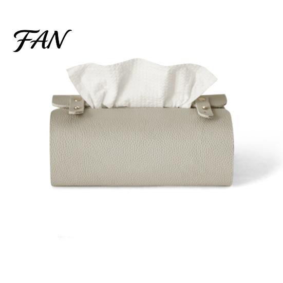 Office Desk Tissue Case Faux Leather Box, Minimalist Napkin Holder for Living Bathroom Cover Room Desk, Decorative Dispenser Facial Tissues Dining Box