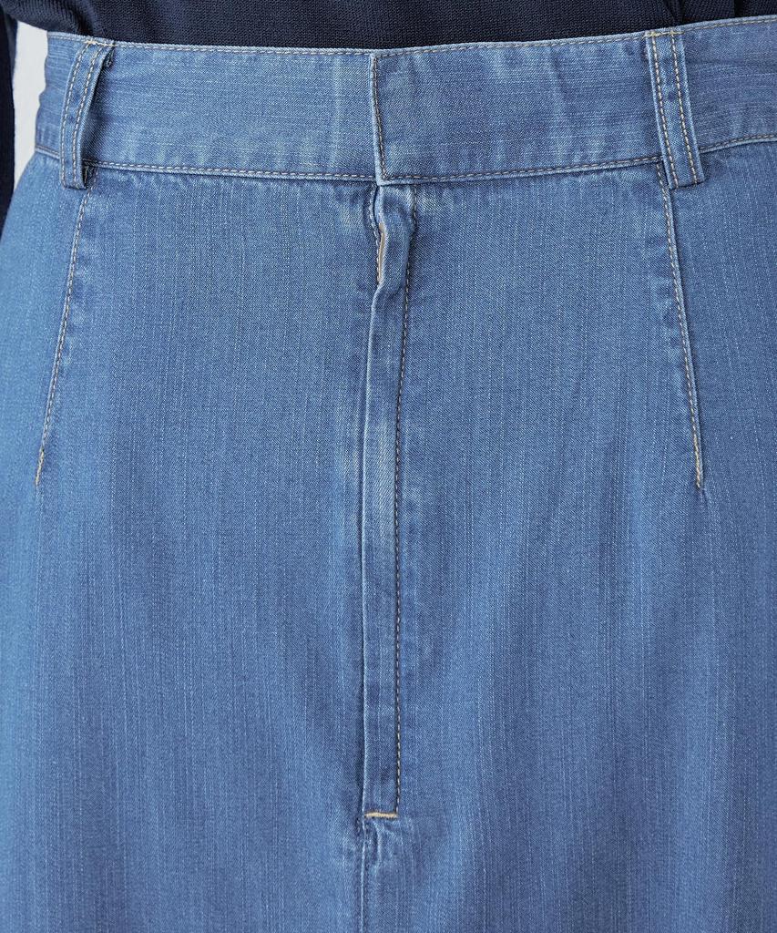 Petit Honfleur Denim Flare Skirt 67cm Women's (524276), Blue,