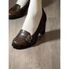 Women Loafer Fashion Shallow Slip Vintage Female Elegant Thick Heel Mary Jane Shoes Ladies Dress Pumps