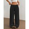 New Fashionable Women's Clothing, Elegant and Versatile, Elastic and Casual, Solid Color Pants, Wide Leg Pants