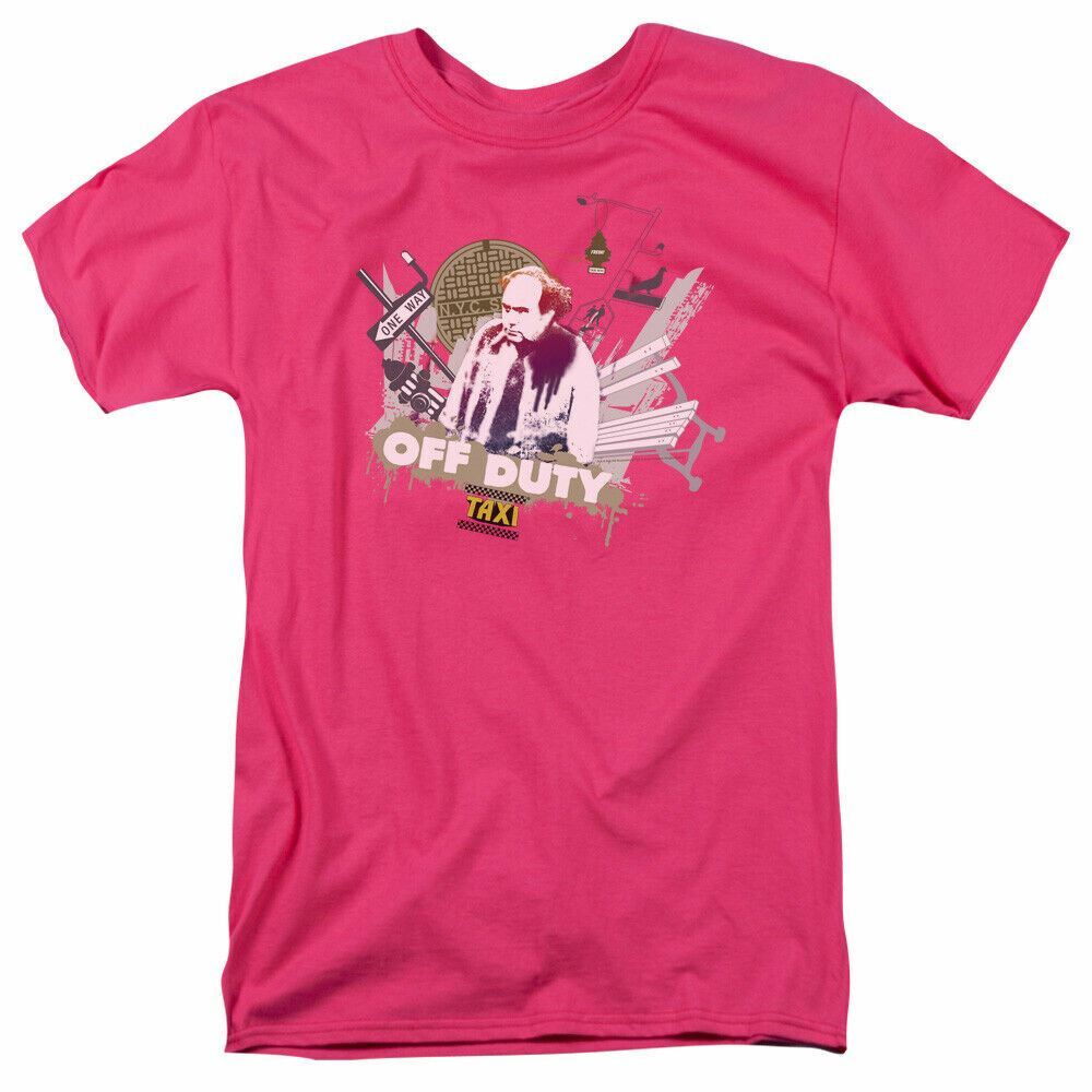 

26 Taxi Off Duty T Shirt Mens Licensed Classic TV Show Louie De Palma Tee Hot Pink Unisex T-Shirt M