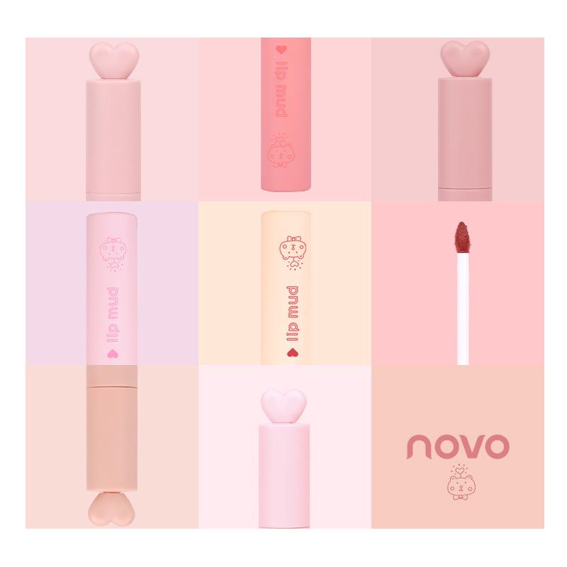 NOVO5411 Xinmu Sweatproof Air-Mist Lip Mud: Silky Smooth, Pigmented, Non-Transferring Lip Gloss