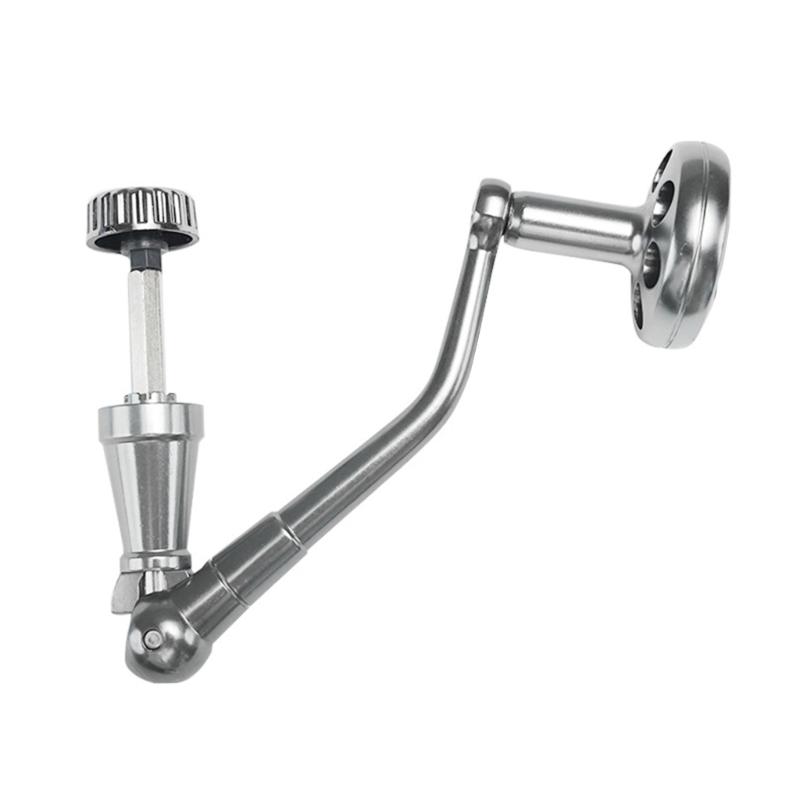 Fishing Reel Handle Grip Rotating Reel Handle Rocker Arm Grip Aluminum Alloy Reel Power Handle Knob Easy to Install серебряный