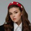1pc European and American Velvet Headband for Women,Hairbands with Diamonds and Pearls Hair Hoop Lady Headwear Daily Wear