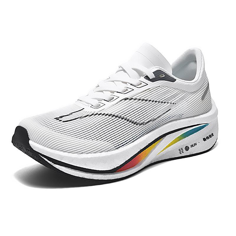 

Feidian 4c карбоновая доска сверхлегкие студенческие кроссовки для бега для учеников средней школы мужские и женские дышащие профессиональные гоночные амортизирующие 44 белый