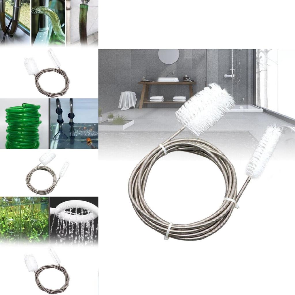 Versatile Pipe Cleaning Brush With Nylon Hair And Stainless Steel For Home Use