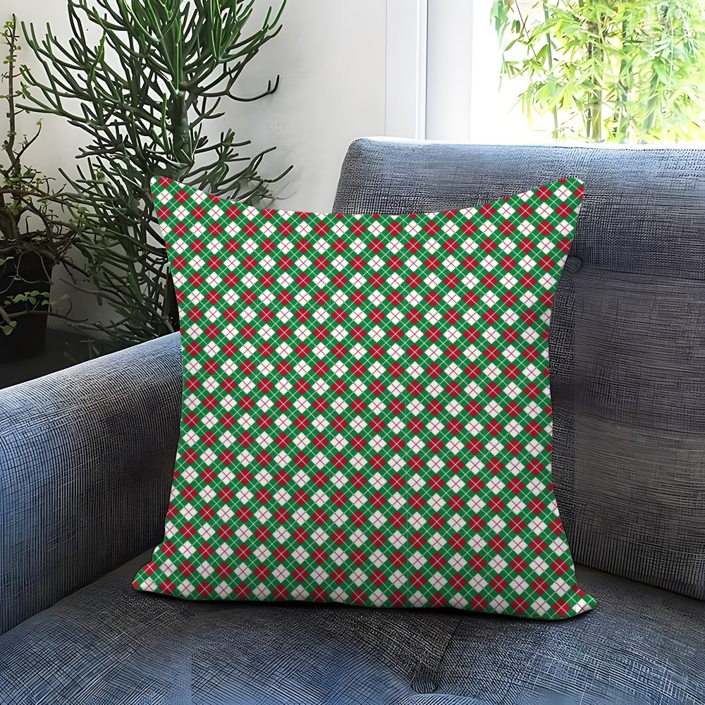 Argyle Cushion Cover Comfortable Reversible Pillow Cover Ideal for Car Sofa Bedroom Beyond