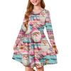 Girls' Princess Dress - Long Sleeve A-Line T-Shirt Dress Christmas Day