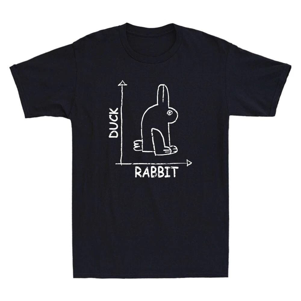 Science Nerd Duck Rabbit Physics Math Geek Funny Meme Quote Retro Men s T-Shirt M