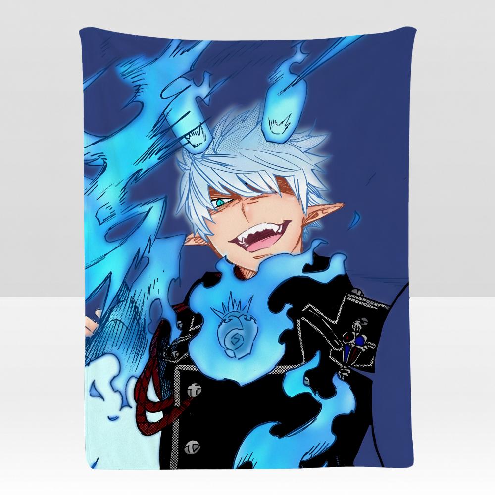 anime BBlue EExorcist Throw Soft Flannel Blanket for Bed Bedroom Sofa Picnic Throw Skinfriendly Breathable Gift Cover