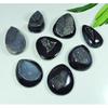 30-35 MM Dyed Black Onyx Druzy Agate Pear Shape Loose Gemstone 8 Pcs Lot RQ-3132