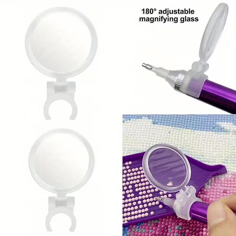 Diamond painting magnifying glass with adjustable dot diamond pen magnifying glass,suitable for cross stitch,bead,handmade craft