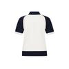 MALBON GOLF Women'S Knit Jersey Hybrid Collar Top Navy (Woman)