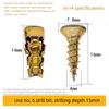 30/50/100Pcs Short Expansion Screw Set for Cabinet Hinge Repair&Stripped Thread Restoration