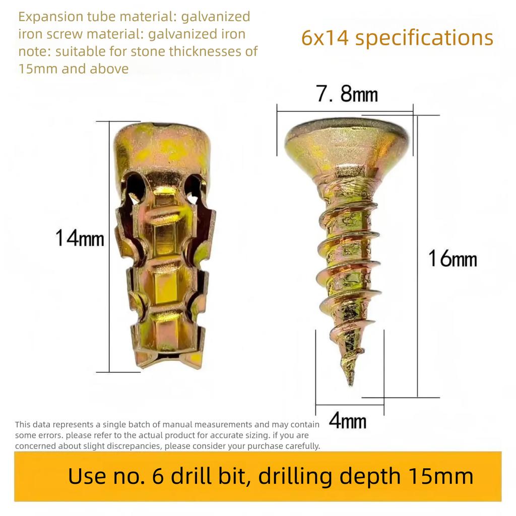30/50/100Pcs Short Expansion Screw Set for Cabinet Hinge Repair&Stripped Thread Restoration