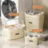 Large Plastic Laundry Basket Storage Bin,Hollow Out Dirty Clothes Basket,Dormitory And Bathroom Portable Storage Basket