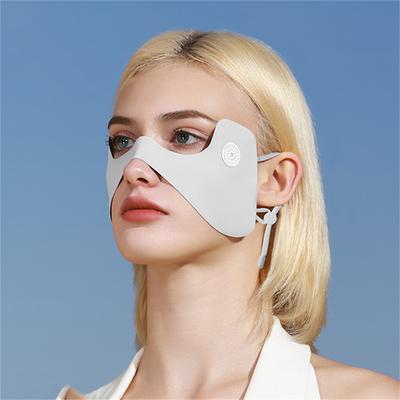 Ochrana očí Opalovací maska Nová Anti-UV ochrana proti slunci Opalovací oční náplasti Prodyšná Nastavitelná obličejová maska Léto