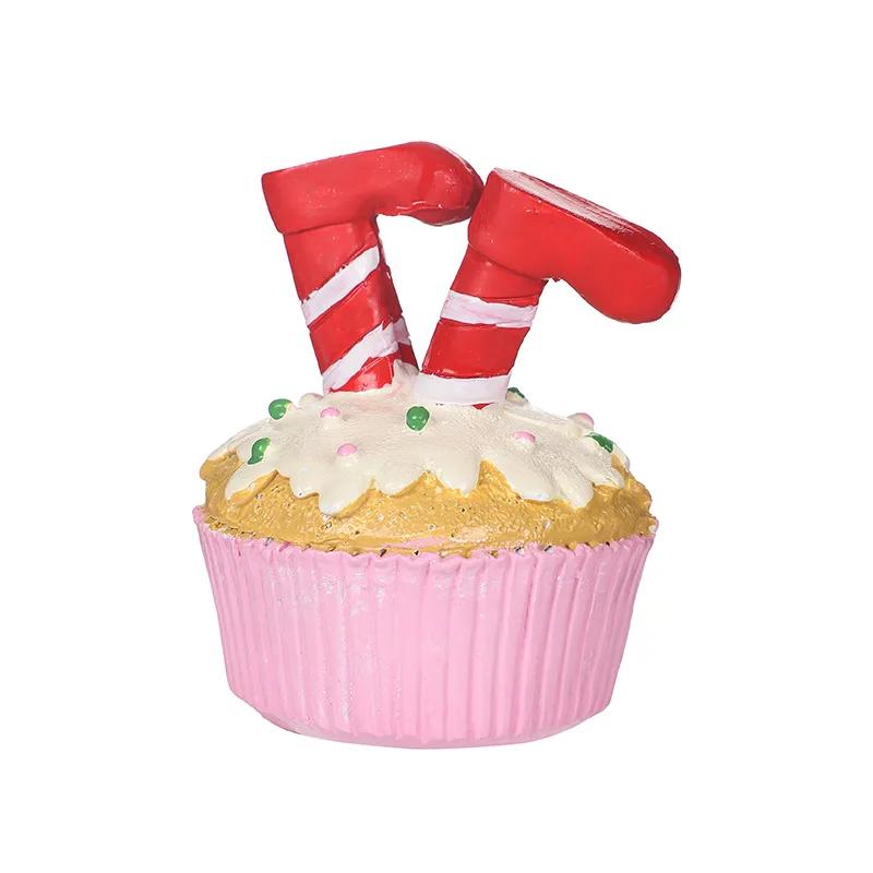 Nordic Style Christmas Decorations Resin Santa Tree Cake Topper Party Decorations Cross-Border New Arrival Christmas Pendants