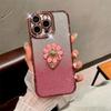 Für iPhone 16 Pro Max Luxus Plattierung Flash Diamant Rahmen Handyhülle Für iPhone 11 12 13 14 15 16 Plus Glitzer Halter Ständer Hülle
