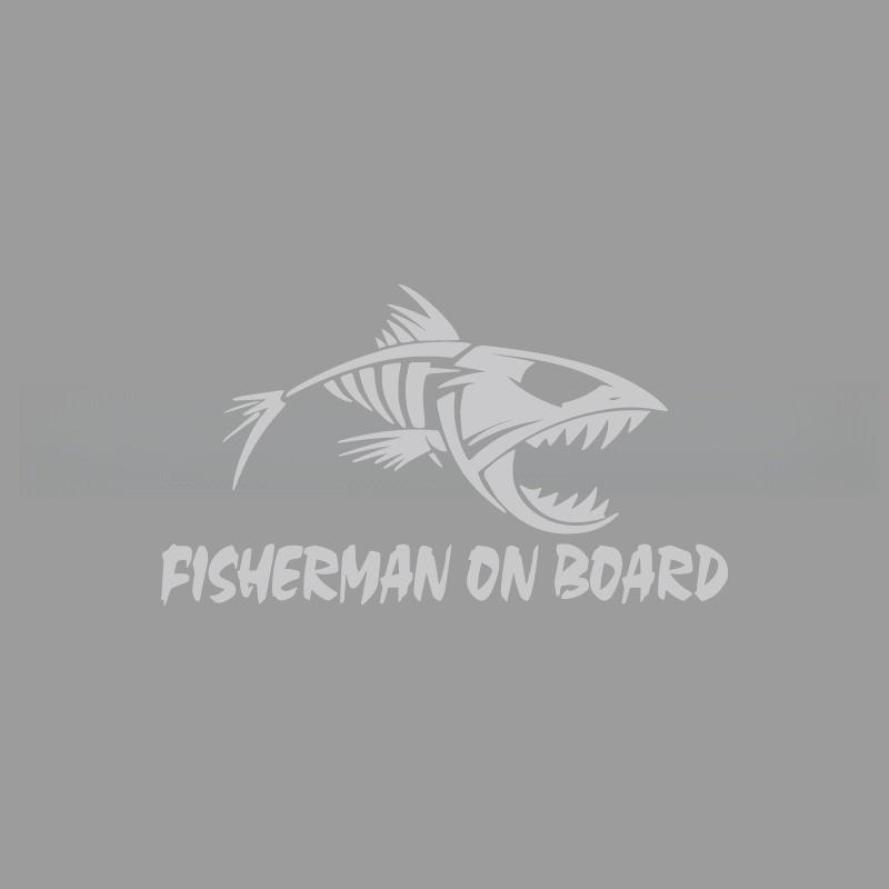 Skeleton Fish Fisherman On Boat Creative&funny Stickers for Cartoon Fans&lover,high Quality for Car Trucks Motorcycles &laptops