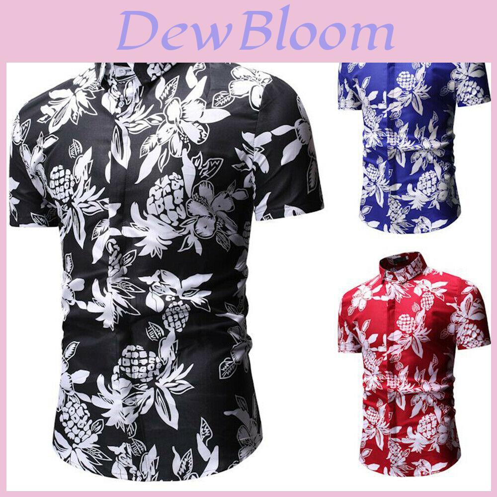 Camicia Casual da Uomo Fiori Hawaiani di Pregio per un Look Classico Senza Tempo