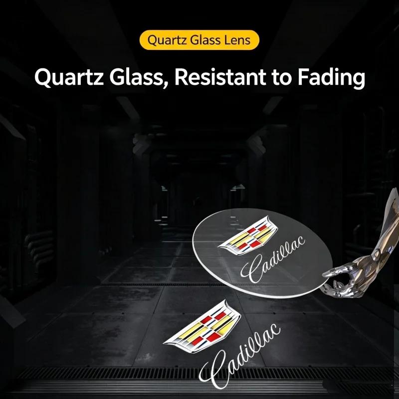 LED Lamp Shadow Projector for Cadillac Car LED Car Logo Lamp Door Shadow Light SRX XT4 XT5 XT6 ATS XTS CTS CT6 Car Accessories