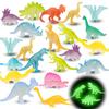 12PCS Glow In Dark Mini Dinosaur Figures Small Luminous Toys Birthday Party Favors Stocking Stuffers Kids Classroom Prizes