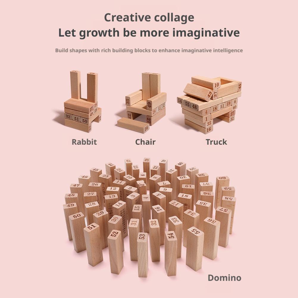 Wooden Pagoda Stacking Game - Parent-Child Bottom Cutting Fun Toy For Desktop High Layers Challenge Adult Interactive Play