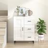 Sideboard High Gloss White 69.5 x 34 x 90 cm Engineered Wood
