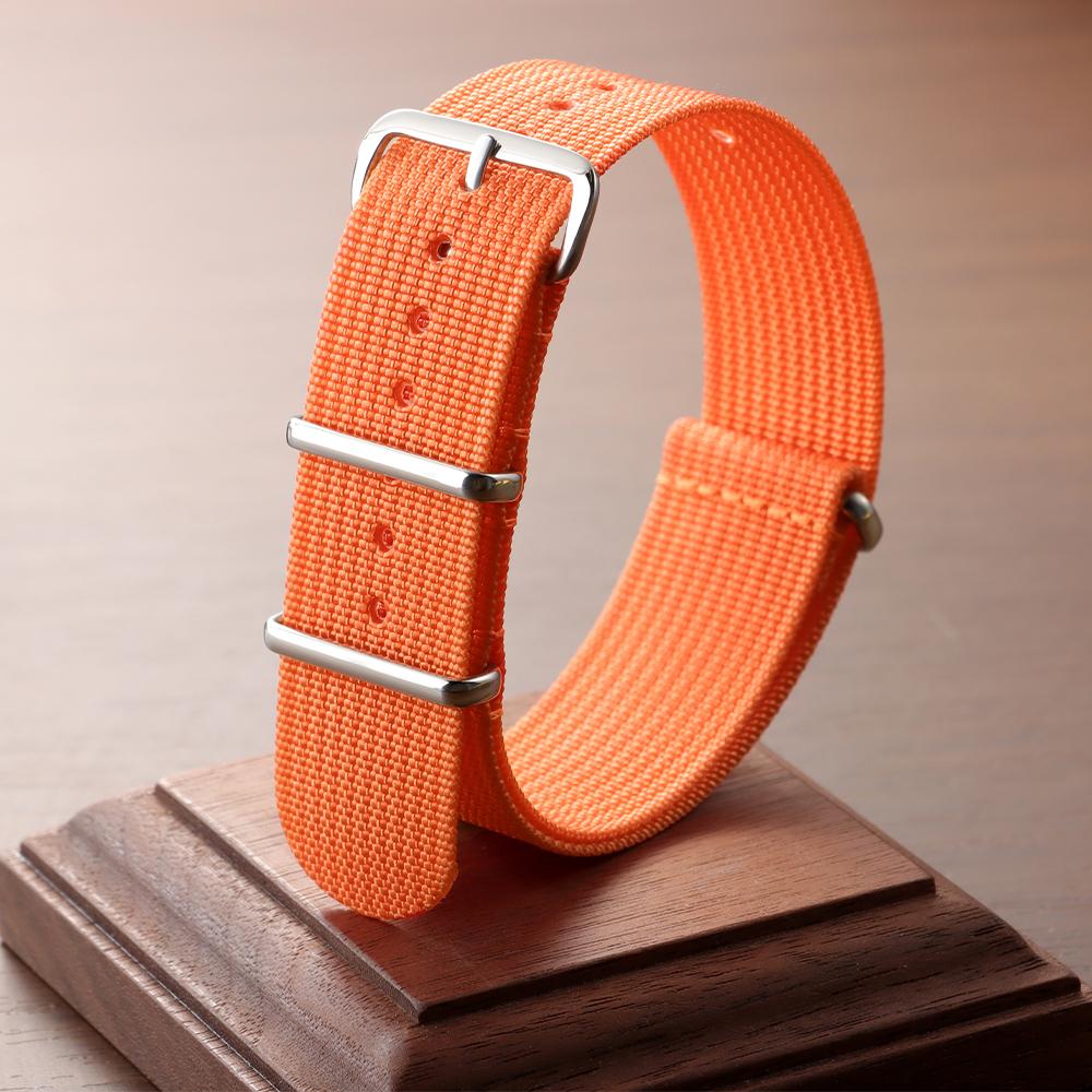 Premium Nylon Watch Band Ribbed Nylon Straps for Military Ballistic Fabric Watchband 18mm 20mm 22mm Khaki Field Watch Bracelets