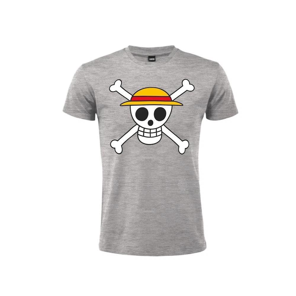 Футболка One Piece Серая Череп Настоящая Официальная Рукава- S