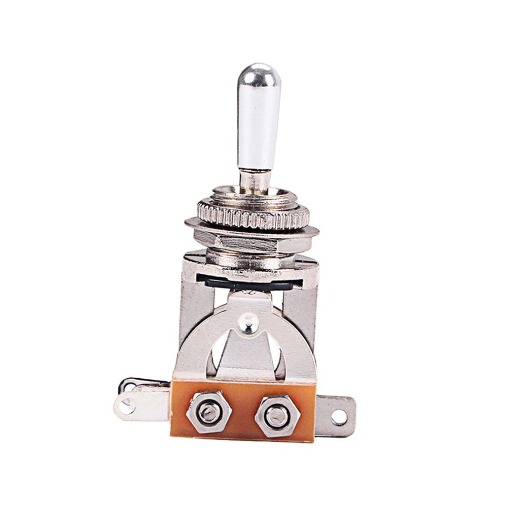 Guitar 3 Way Switch Electric Pickup Selector Aluminum Rocker Switch for Electric Guitar Control Replacement серебряный