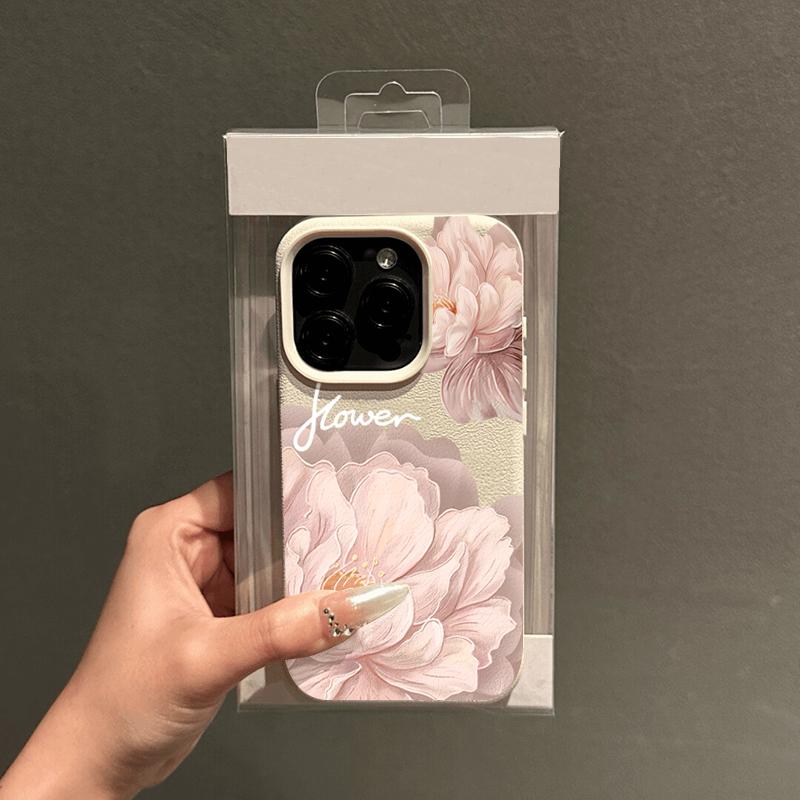 Elegant Peony Pattern In Pastel Colors Protective Case For iPhone 16E 17E 15 16 17 14 13 12 11 Pro Max