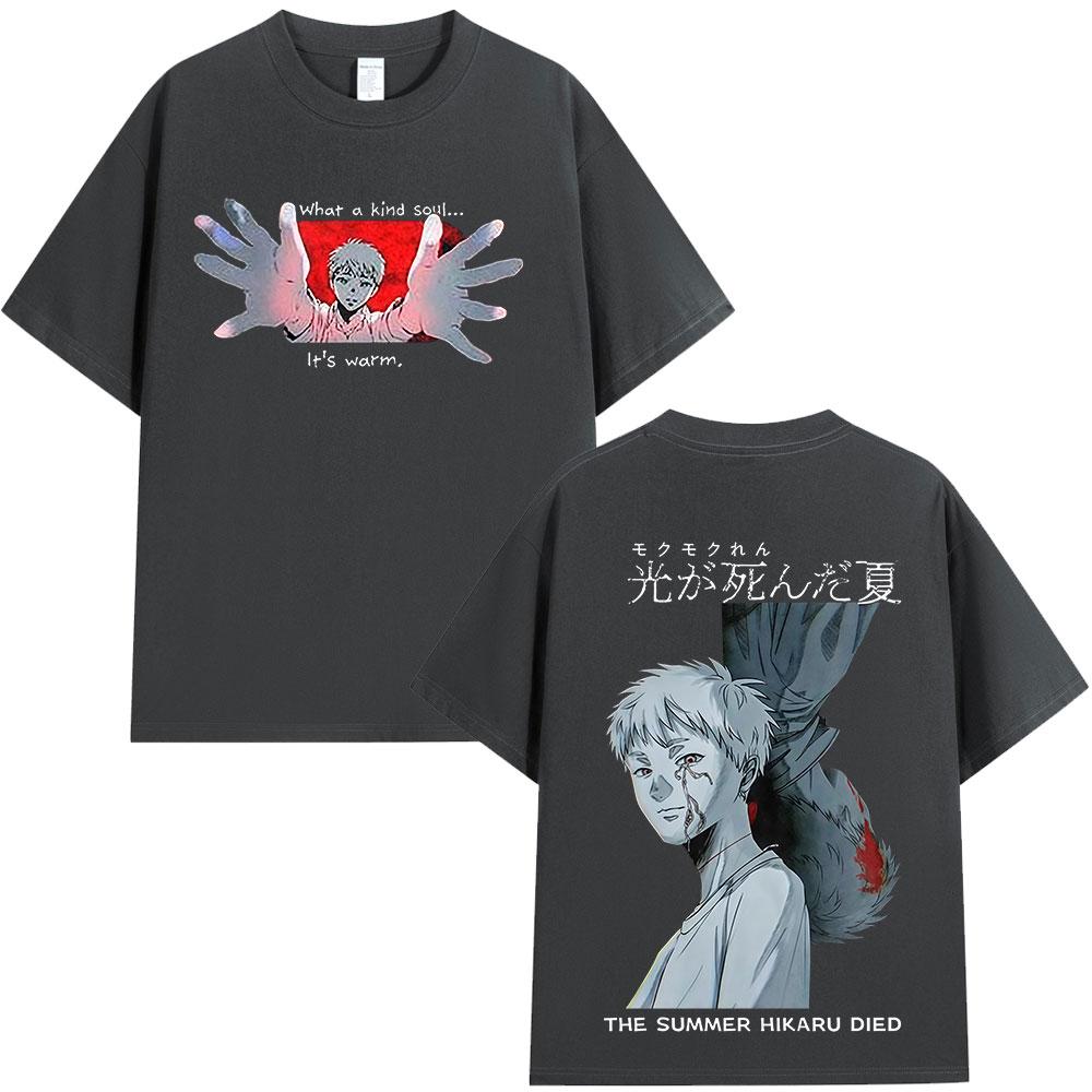 Anime The Summer Hikaru Died Yoshiki TShirt Fashion Harajuku ONeck Tshirts Unisex Women Cotton Casual Loose T Shirts Streetwear