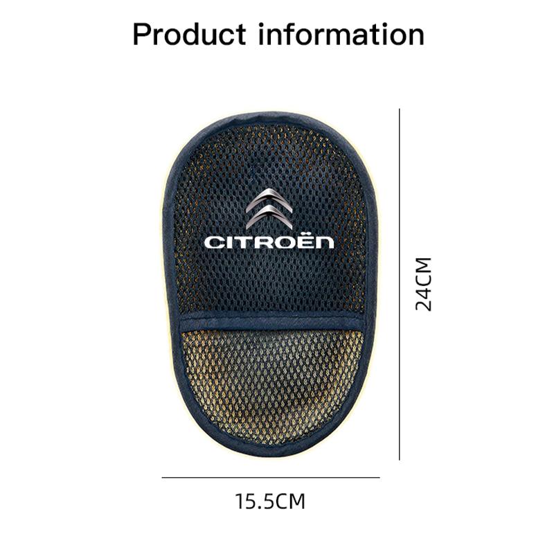 TCJH7 Car Wash Glove Wool Soft Polish Cleaning Brush Tools For Citroen C3 C5 AIRCROSS C5X C4 Cactus PICASSO e-C3 e-C4 C1 C-Crosser C6