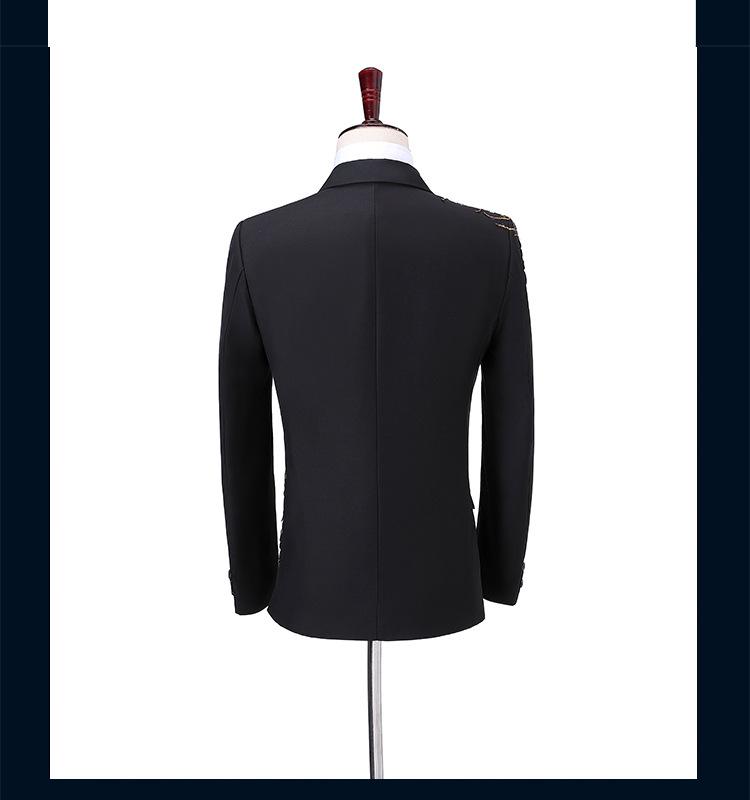 Men's Sequin Tuxedo Suit Set for Performances & Choir Stage