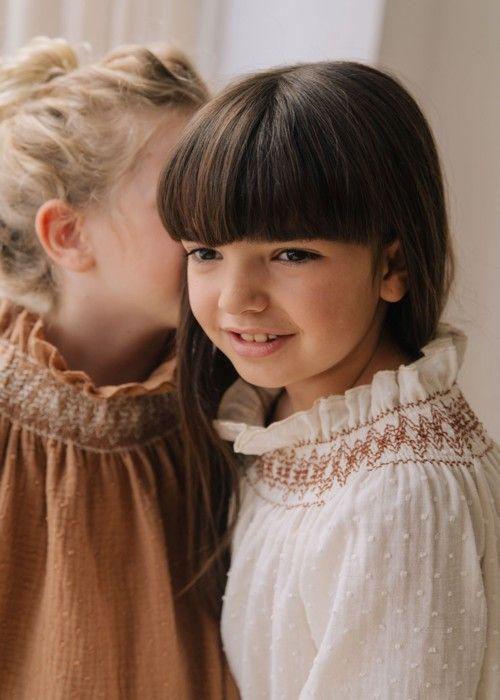 Chemise de nuit - RISU RISU - Liza - Coton bio - Blanc - Enfant Fille