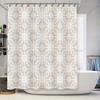 Vintage Printed Shower Curtains Waterproof Fabric Bathroom Decorations for Home Decoration Pink Gray Geometric Patterned Shower